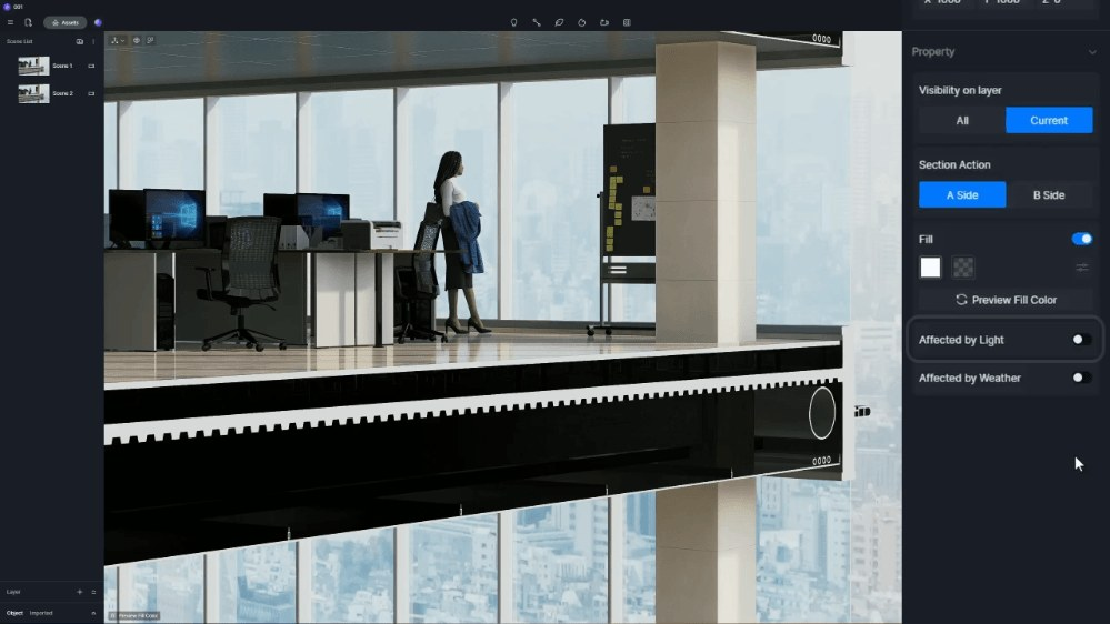 Lật hướng cắt để giữ lại phần model cần trình bày