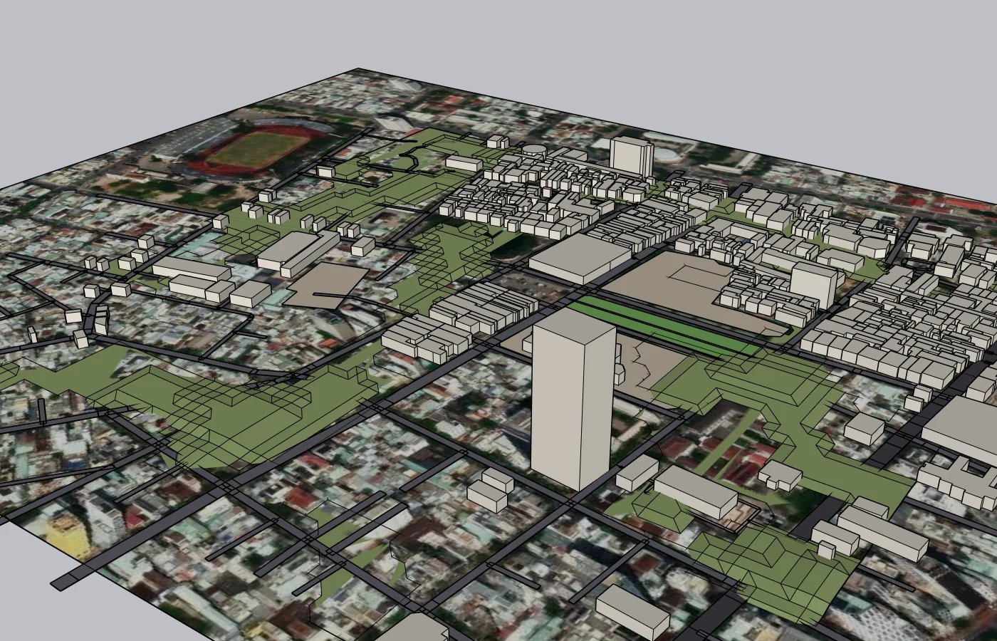 A real urban area, imported in minutes